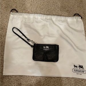 Vintage Coach Black Wristlet